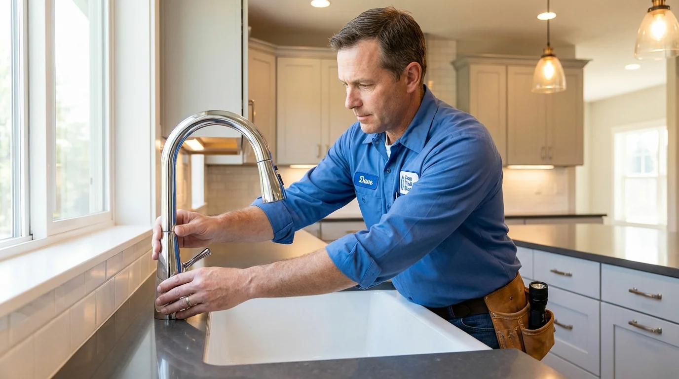Kitchen faucet installation by Johns Plumbing LLC in Veneta